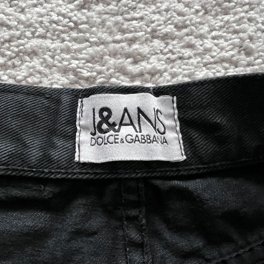 Dolce & Gabbana J&ANS‎ Jeans Mens 26x28 Black Straight Button Fly Raw Hem Italy